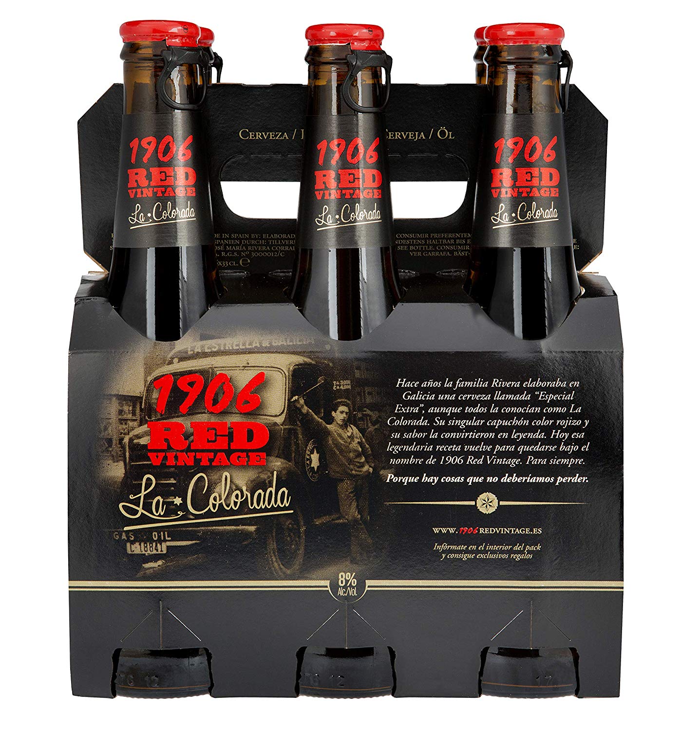 Comprar Cerveza Estrella Galicia 1906 Red Vintage Pack 6 Unidades 】 barata  online🍾