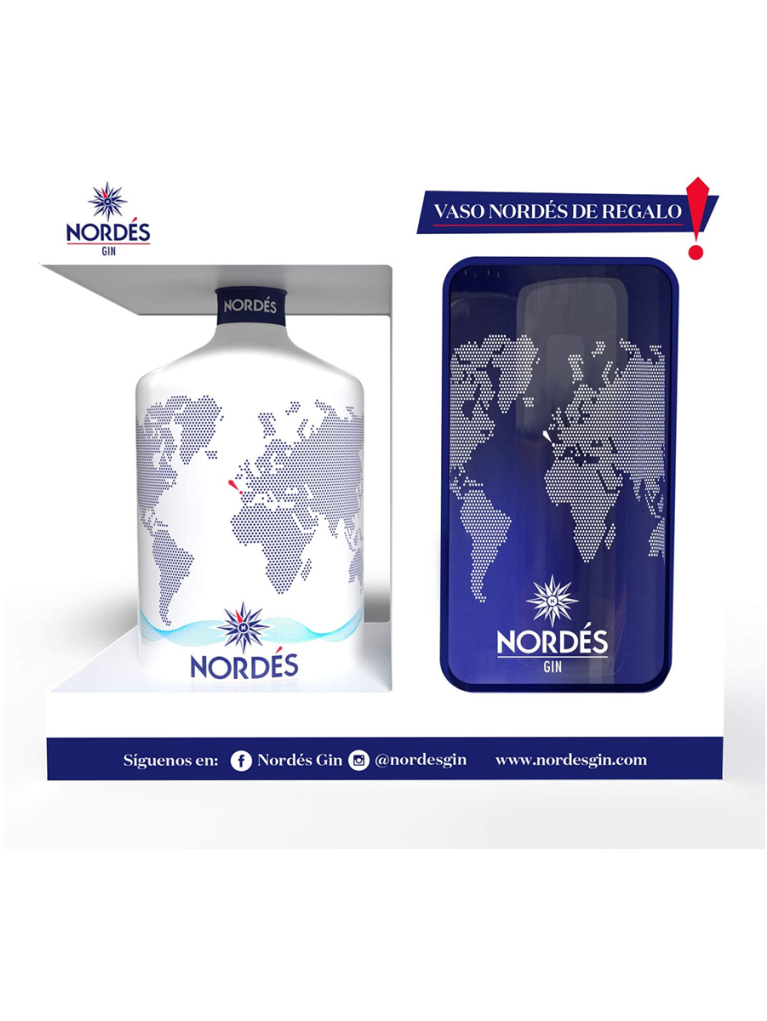 Comprar Ginebra Pack Nordes Premium 70cl + Vaso 】 barata online🍷